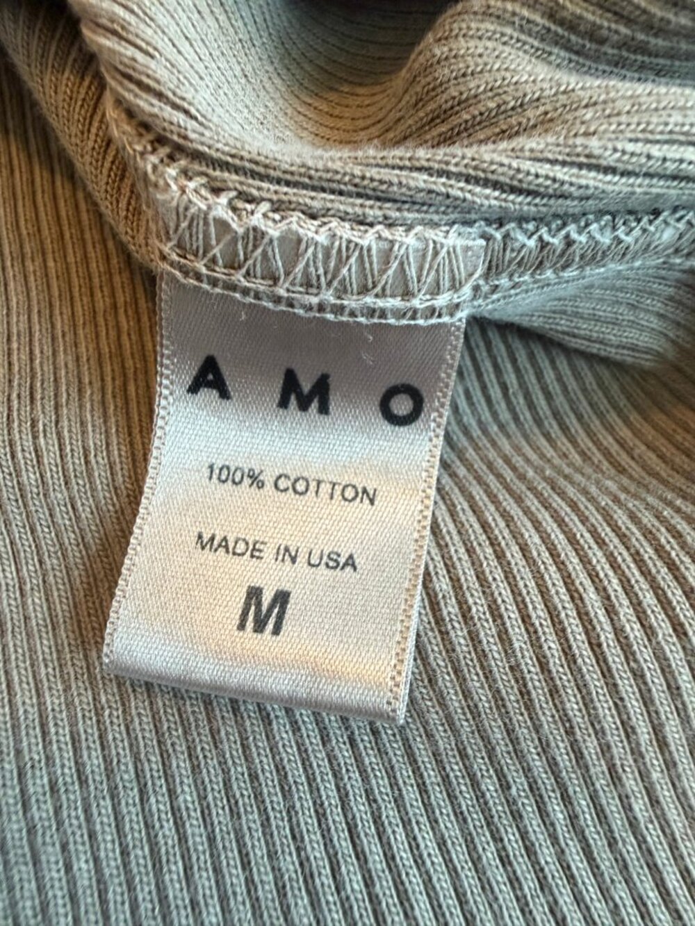 AMO Beige Ribbed Tank Top - Picture 8 of 14